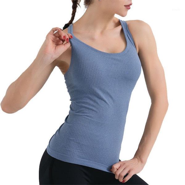 

yoga outfit women's solid color european and american strappy sports bra with back support for women