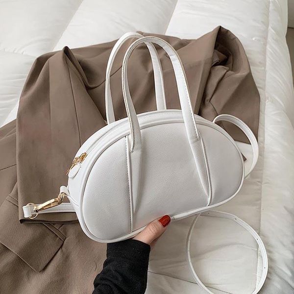 

bread design small pu leather crossbody bags for women 2021 fashion trendy shoulder handbags solid color totes