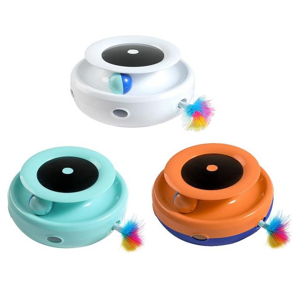 

pet cat toy tower tracks disc intelligence amusement toys ball training smart stick