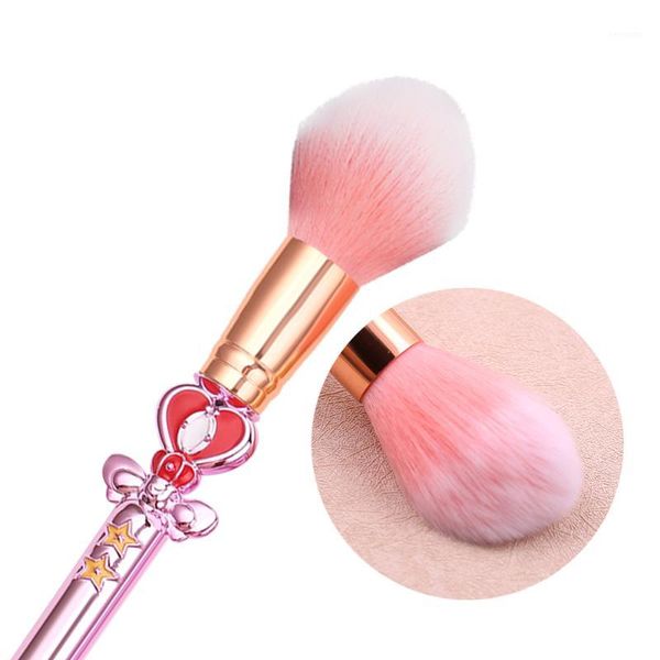 

sailor moon face makeup brushes plastic handle foundation eyeshadow loose powder highlighter brush pinceaux maquillage1