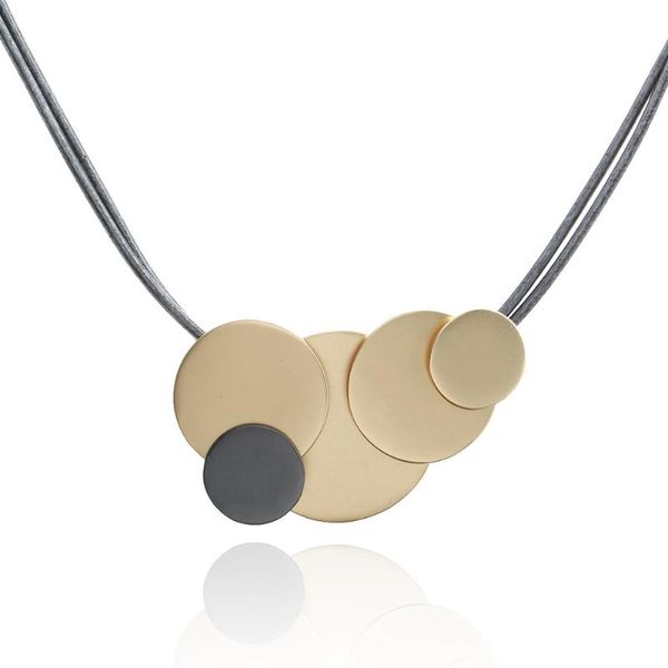 

pendant necklaces gold black color statement neck chokers vintage jewelry pendants women's chain suspension decoration gifts, Silver