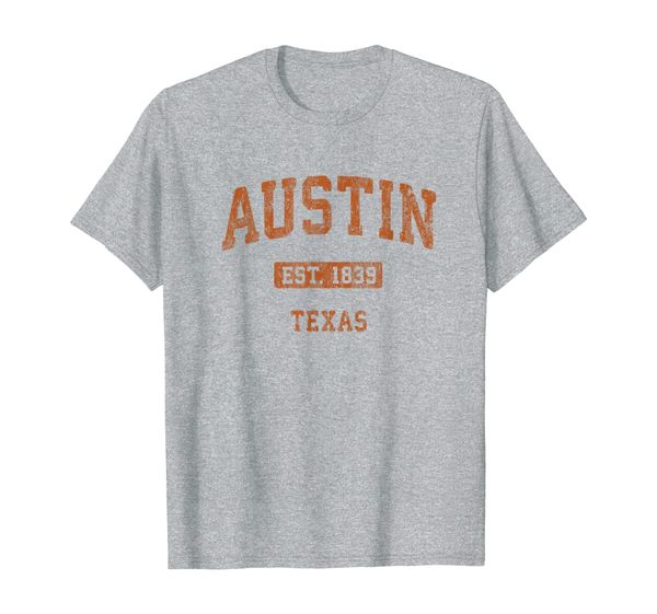 

austin texas tx vintage athletic sports design t-shirt, White;black