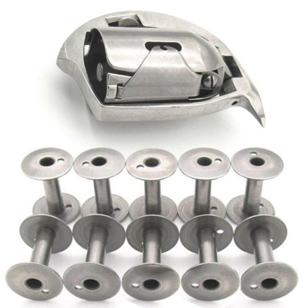 

sewing notions & tools machine accessories had-204 shuttle hook 10 pcs bobbins for durkopp adler 204 205 266 366, Black