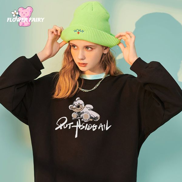 

women's hoodies & sweatshirts blouse fall and winter lovers clothes in the lazy black fashion senior korean style wool quilted jacket