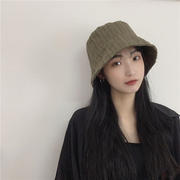 

yamamoto dark bell shaped bucket hat for women in spring and summer, Blue;gray