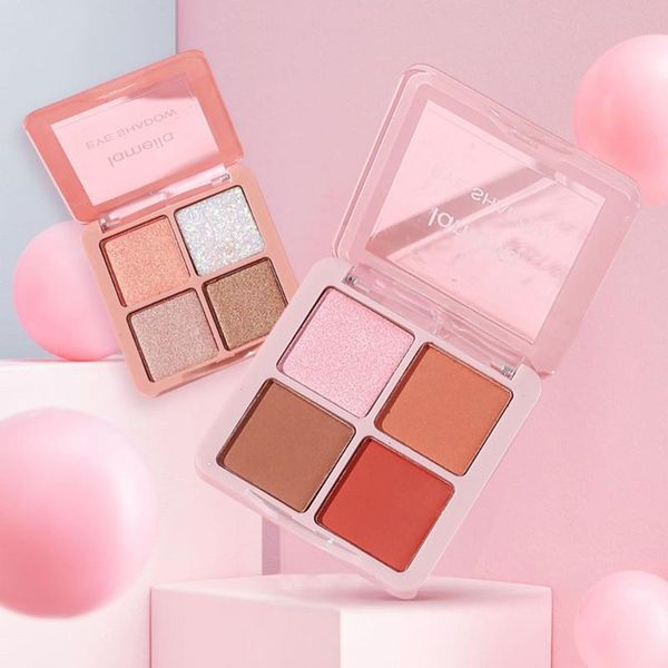 

eye shadow 4-color pearl sequins glitter matte eyeshadow palette waterproof longlasting high shimmer makeup beauty cosmetics