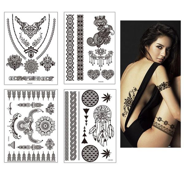 

temporary tattoos 1pc fake tattoo waterproof makeup stickers paste on face arm disposable for woman body art decorations