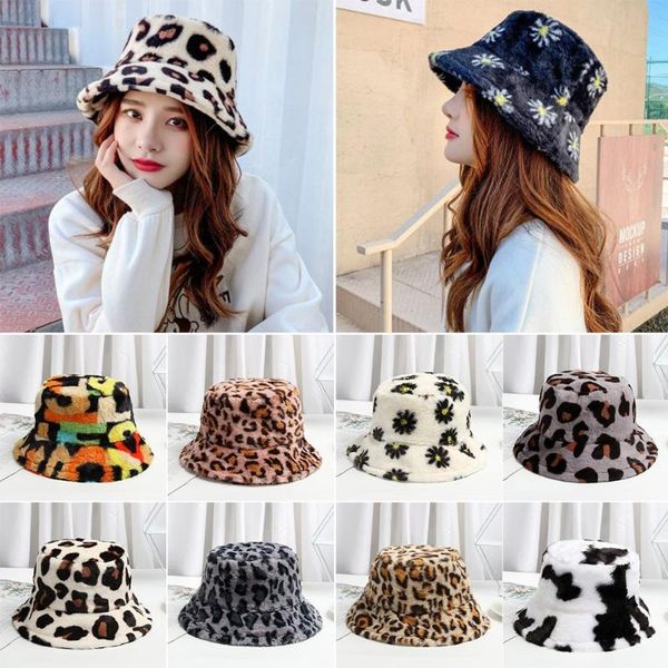 

wide brim hats women winter bucket hat faux fur warm fisherman cap soft casual panama lady outdoor sunscreen sun, Blue;gray