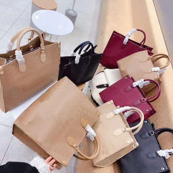 

designer women's single shoulder portable shopping bag embossing craft big flower two sizes