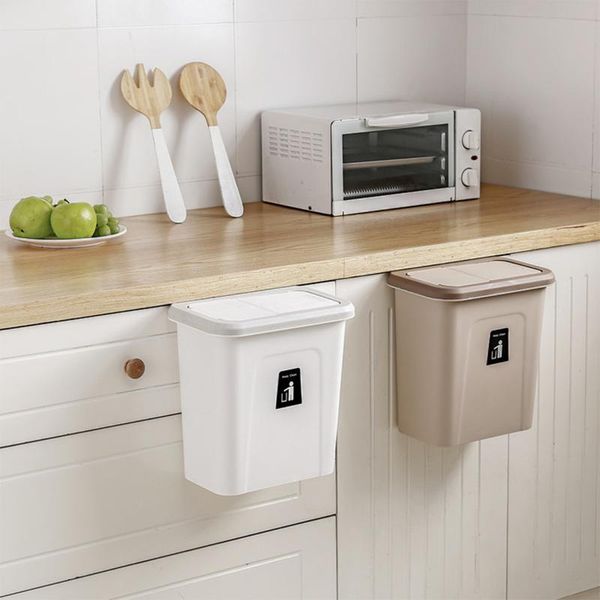 

waste bins sliding lid kitchen cabinet door trash hanging dustbin can garbage container compost bin for counter or below