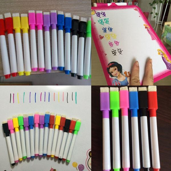

children's color small whiteboard pen water based graffiti with brush red teaching company exhibition training, Black;red