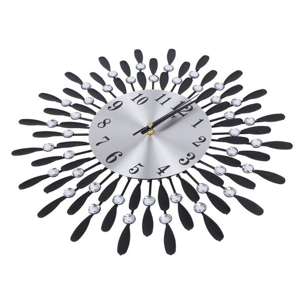 

art metal diamonds wall clock modern silent hanging decor for living room bedroom office clocks