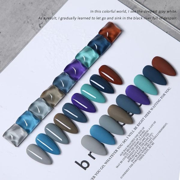 

nail gel polish spring macaron ice cream flower color collection nails art design gels varnish uv lacquer 012, Red;pink
