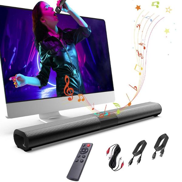 

column wireless bluetooth tv speaker subwoofer flashing light surround sound wall-mounted rca aux wired for pc projector portable speakers