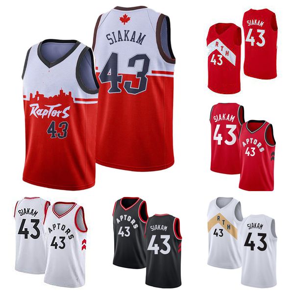 

2021-2022 stitched basketball jersey 43 pascal siakam, Black;red