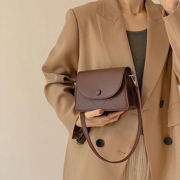 

evening bags 2021 spring women's fashion flap crossbody pu leather small square bag casual retro shoulder messenger handbags