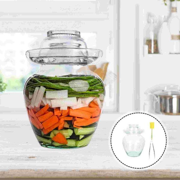 

storage bottles & jars 1pc multi-purpose glass jar large capacity sealing container