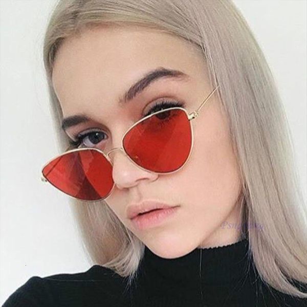 

retro red cat eye sunglasses women fashion vintage sunglass clear ocean lens sun glasses lentes gefas de sol mujer uv400, White;black