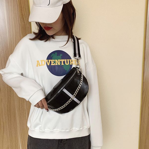 

bag mobile 2021 new chest foreign female pu style fashion cross-border waist chain messenger leather shoulder tr cprvi