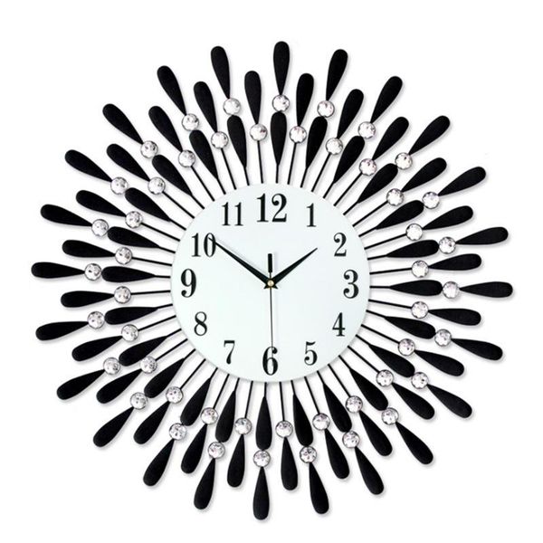 

wall clocks creative mute modern design large clock fashion simple farmhouse style art iron home decor for living room gift b
