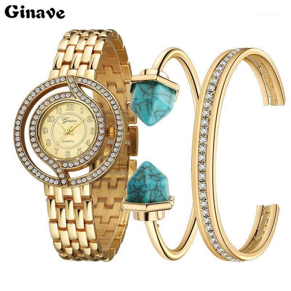 

wristwatches women set watch rhinestone crystal diamond watches female quartz lady dress relogio feminino, Slivery;brown