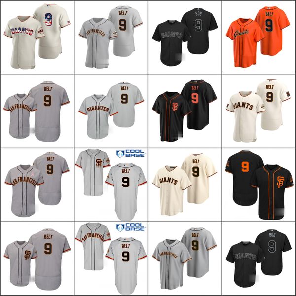 

san francisco giants men 9 brandon belt black womenyouth jersey, Black;red