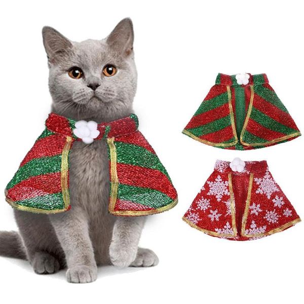 

christmas pet cat cosplay cloak adjustable comfy funny dog clothing for halloween costume party props costumes