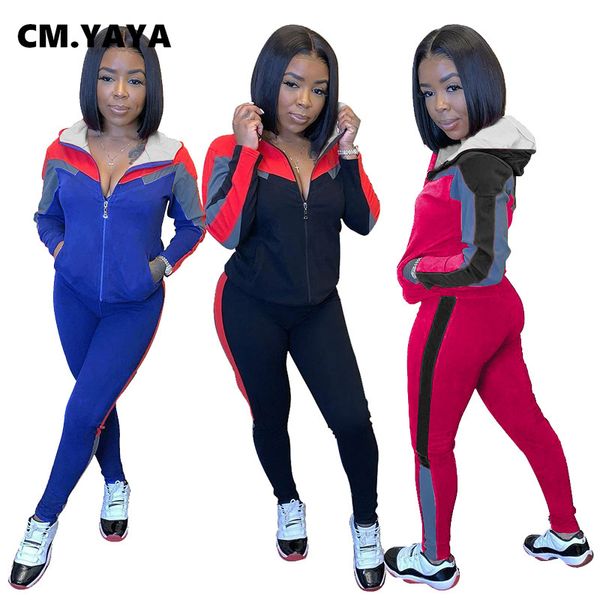 

aumutn winter womens set streetwear casual poets v-ne striped long sleeve full length sports two setby air, White