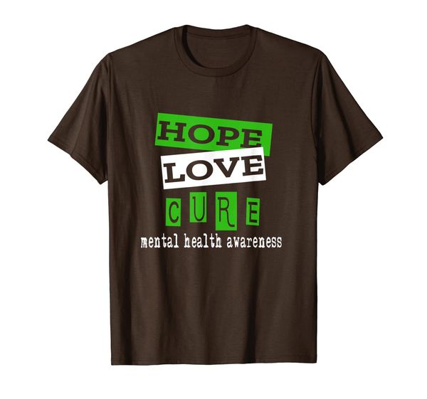 

Mental Health Awareness T Shirt Hope Love Cure, Mainly pictures