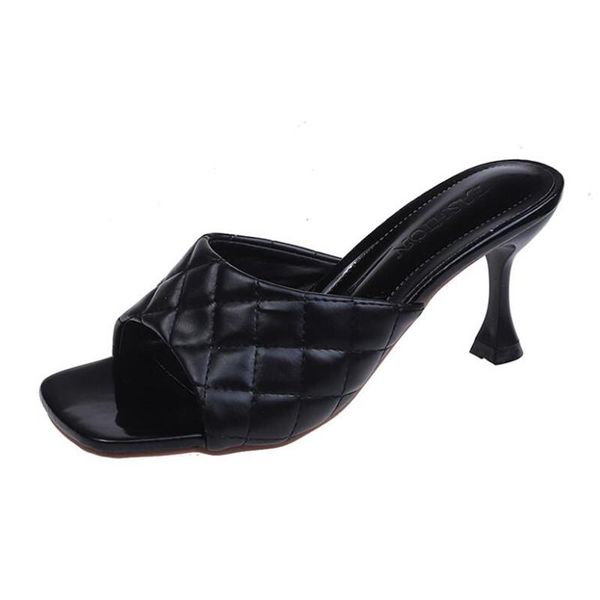 

slippers summer women fashion wedge-shaped high-heeled outdoor sandals all-match banquet slides casual ladies, Black