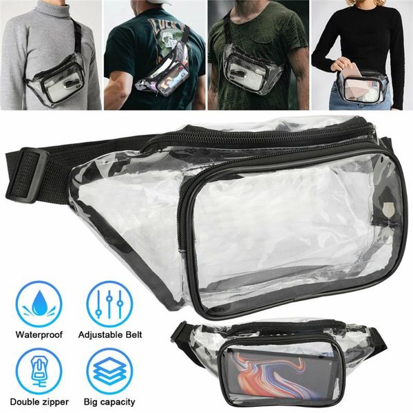 

waist bags clear fanny pack men women pouch belt bag outdoor sports stadium security
