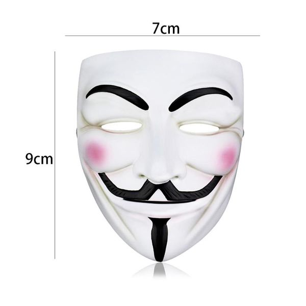 

party decoration 1pcs v for vendetta mask halloween masquerade scary supplies cosplay costume accessory props anonymous movie guy fawkes