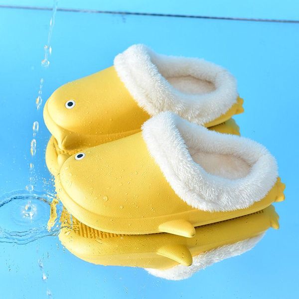 

children and mother indoor cartoon slippers winter fur slides for girls designer woman shoes, Black