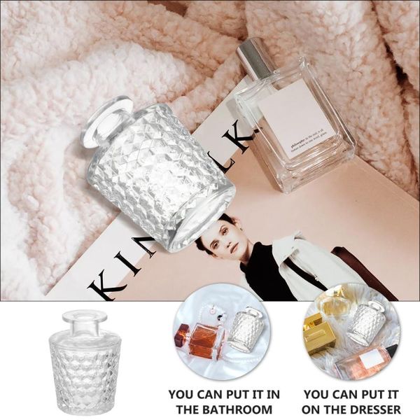 

storage bottles & jars clear glass diffuser bottle refillable jar container