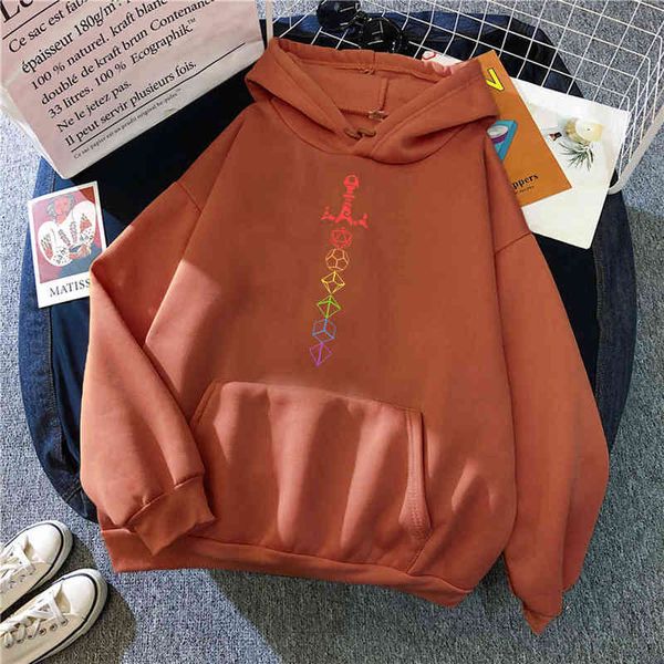 Regenbogen Würfel Schwert drucken Hoodies für Mann Tasche Oversize Casual Mit Kapuze Pullover Männliche Mode Cartoons Anime Hip Hop Sweatshirts H1227