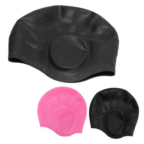 

shower caps pool good elasticity swim silicone swimming bathing for