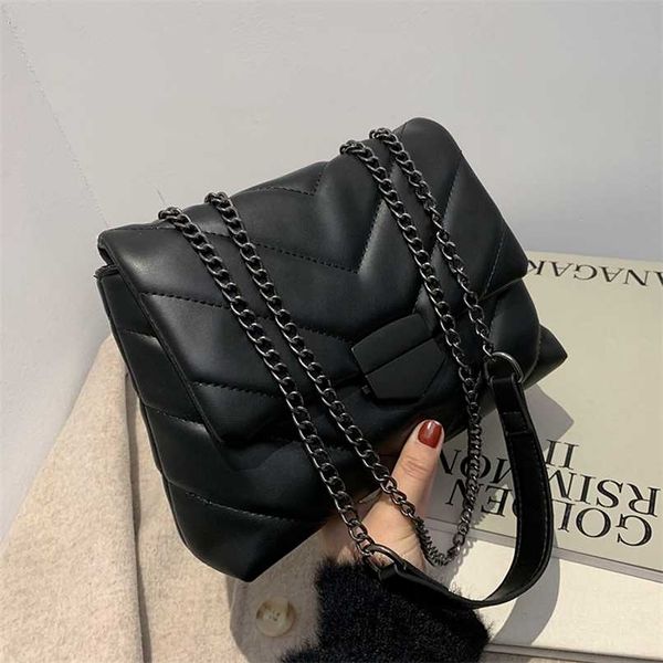 

famous luxury women brand handbags female shoulder crossbody chain cute leather black stylish petty square mobile phone bag 211025