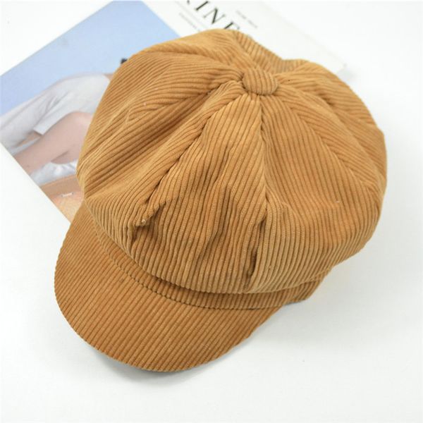 

literature corduroy octagonal hat for men and women, Blue;gray