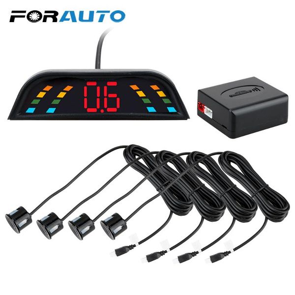 

car rear view cameras& parking sensors led sensor backlight display auto parktronic radar monitor detector system reverse backup with 4 univ