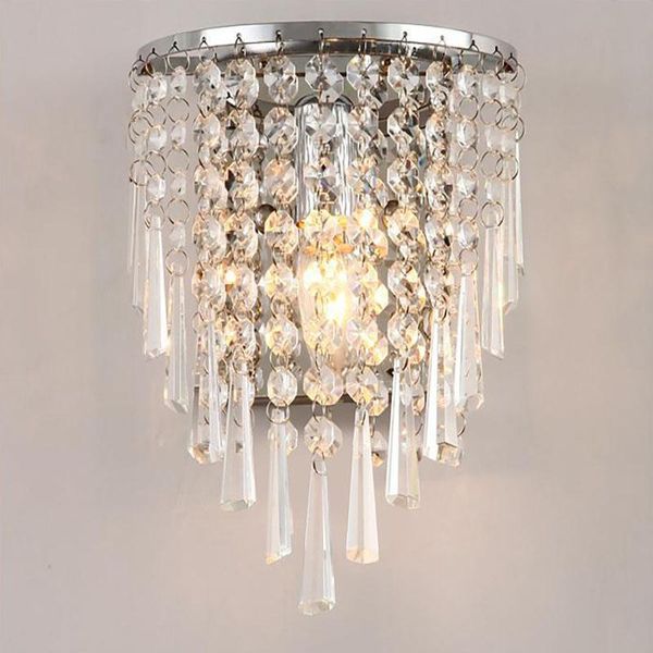 

wall lamp luxury crystal bedroom living room decor sconce study gold/chrome light fixture interior lighting