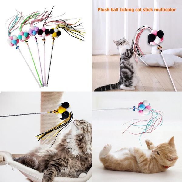 

cat toys kitten wand teasing pole with tassel plush doll interactive pet product