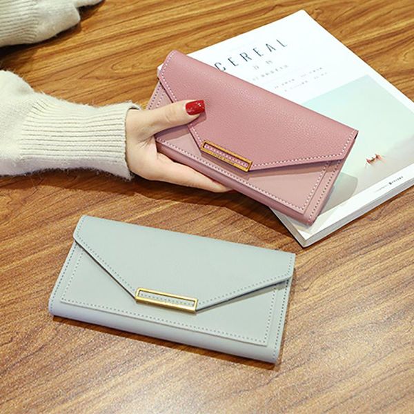 

wallets 1pcs long wallet purse card holder nice gift women's purses pu leather multi-functional retro style, Red;black