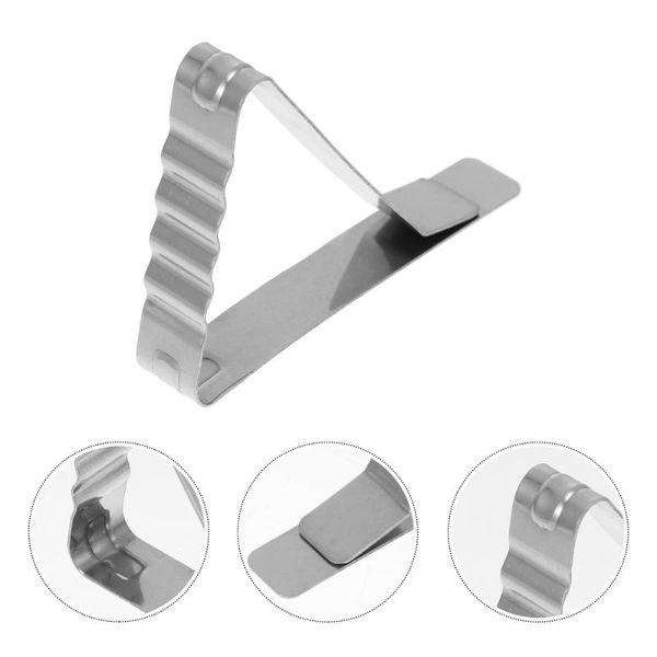 

clothing & wardrobe storage 24pcs durable triangle design table cloth clips holder (silver)