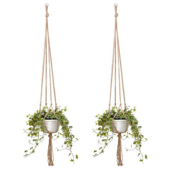 

other garden supplies handmade flower hanging pot rope net macrame plant hanger for home wall decoration courtyard planter basket