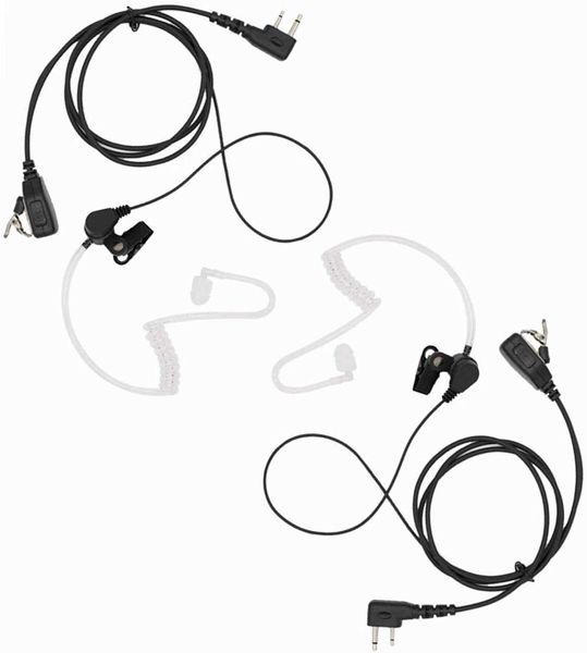 Cuffie auricolari di sorveglianza con tubo acustico compatibili con Icom IC-F24S IC-F3 IC-F4 IC-H6 IC-U12 IC-V82 IC-F4011 RadioPU Materi