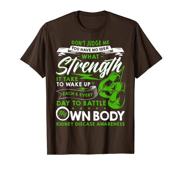 

kidney disease awareness - strongth t-shirt, White;black