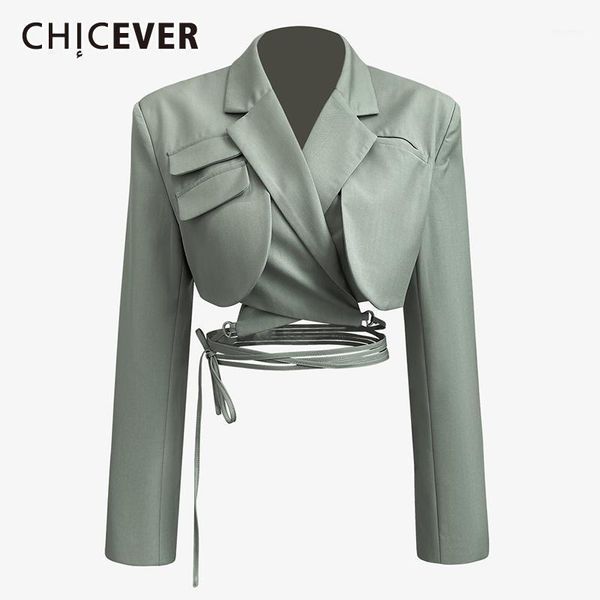 

bandage blazer for women notched collar long sleeve hollow out split plus size coats female 2021 designer clothing tide1, White;black