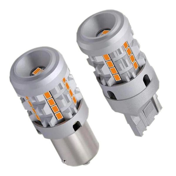 

emergency lights led bulbs t20 7440 7440a wy21w amber yellow 6w 12v super bright backup reversing light for car signal lamp