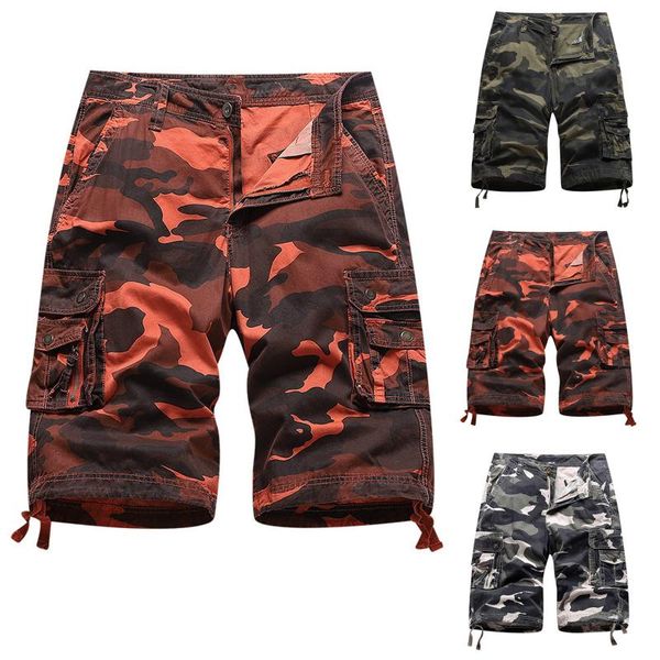 

men's shorts cargo men cool camouflage summer casual short pants brand clothing comfortable camo, White;black
