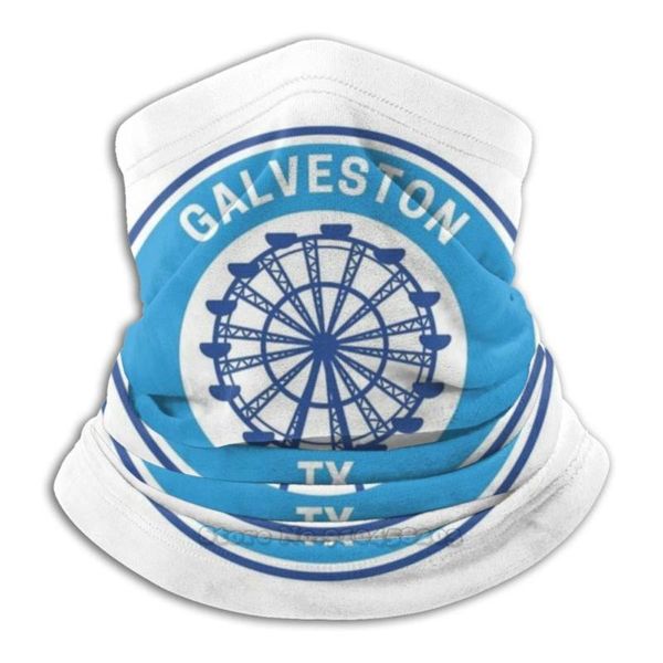 

scarves vintage galveston texas microfiber neck warmer bandana scarf face mask tx, Blue;gray